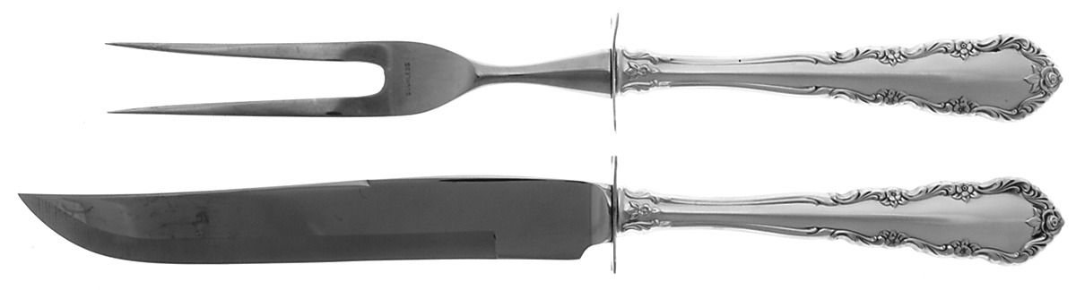 Shenandoah (Sterling, 1966) Small Steak 2-Piece Carving Set w/Stainless Blade by Wallace Silver-1