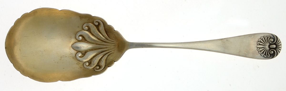 Shell (Silverplate, 1890) Solid Smooth Casserole Spoon by Wallace Silver-1