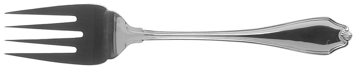 Shellbrook (Stainless) Medium Solid Cold Meat Serving Fork by Wallace Silver-1