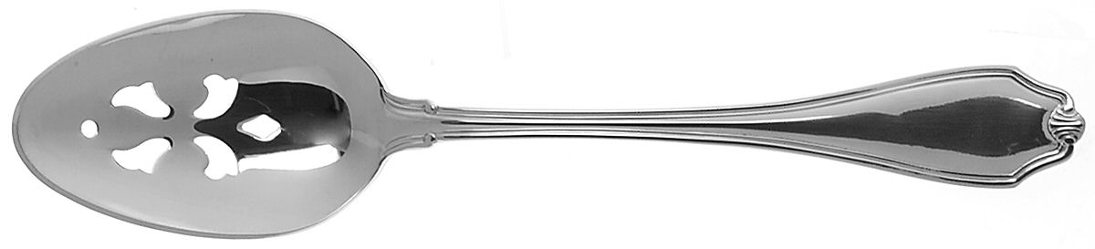 Shellbrook (Stainless) Pierced Tablespoon (Serving Spoon) by Wallace Silver-1
