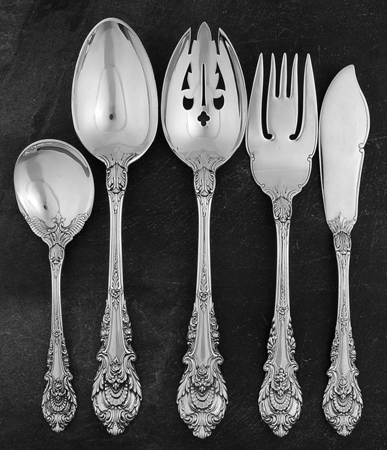 Sir Christopher (Sterling) 5 Piece Hostess Set by Wallace Silver-1