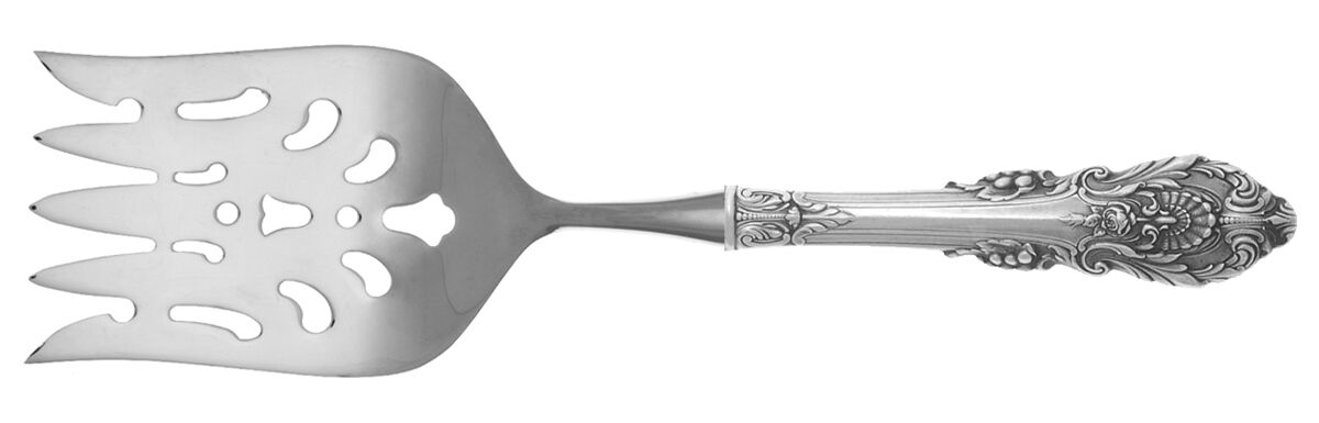 Sir Christopher (Sterling) Fish Serving Fork with Stainless Tines HC by Wallace Silver-1