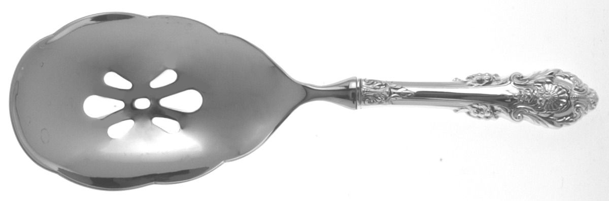 Sir Christopher (Sterling) Pierced Casserole Spoon with Stainless Bowl by Wallace Silver-1