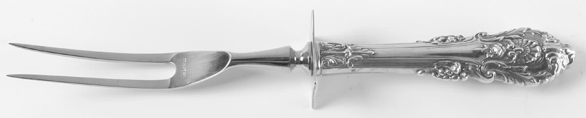 Sir Christopher (Sterling) Large Stainless-Prong Roast Carving Fork by Wallace Silver-1