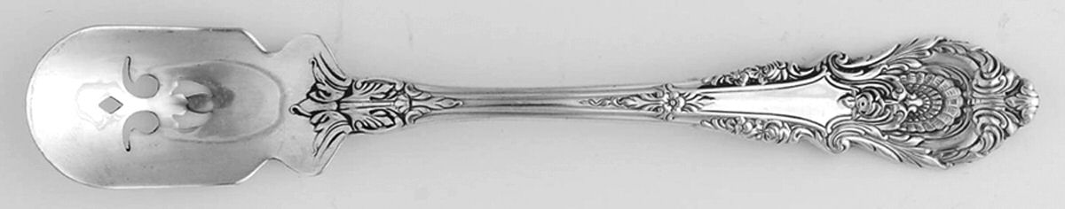 Sir Christopher (Sterling) Short Handled Olive Spoon with Pierced Bowl by Wallace Silver-1