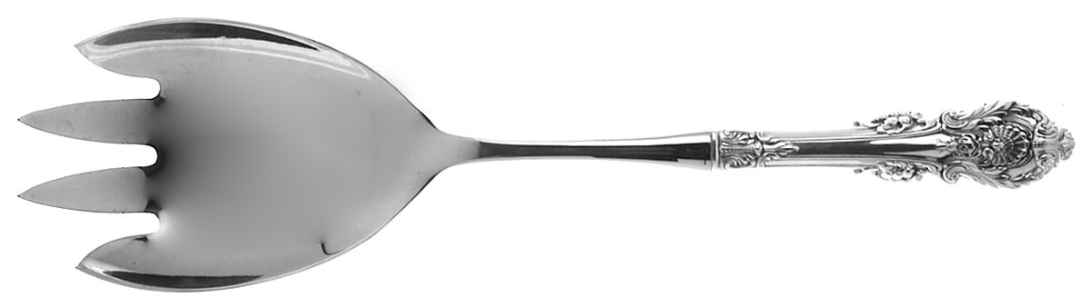 Sir Christopher (Sterling) Salad Serving Fork with Stainless Prongs by Wallace Silver-1