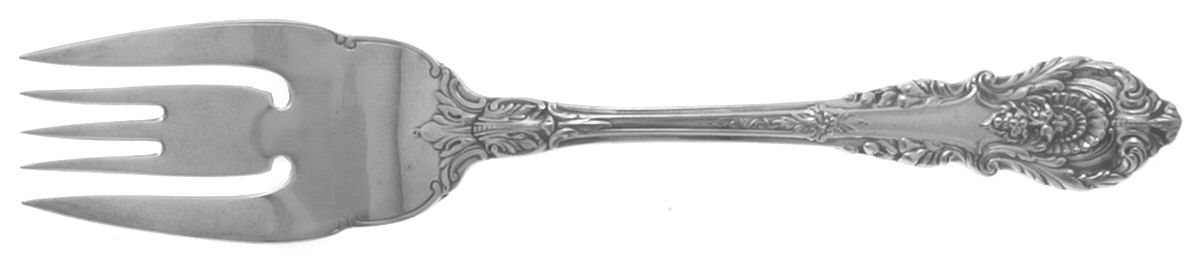 Sir Christopher (Sterling) Medium Solid Cold Meat Serving Fork by Wallace Silver-1