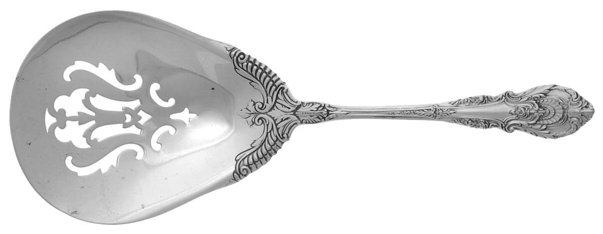 Sir Christopher (Sterling) Solid Bon Bon Spoon with Pierced Bowl by Wallace Silver-1