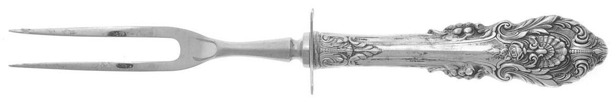 Sir Christopher (Sterling) Small Steak Carving Fork with Stainless Prongs by Wallace Silver-1