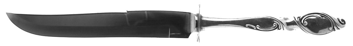 Silver Swirl (Sterling) Small Steak Carving Knife with Stainless Blade by Wallace Silver-1