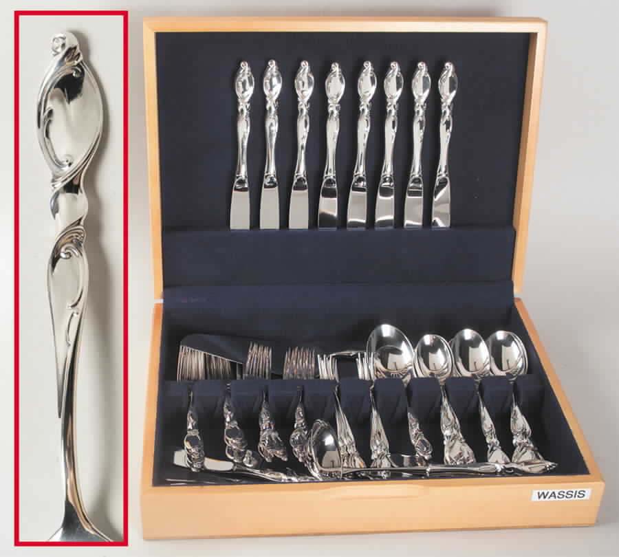 Silver Swirl (Sterling) 61 Piece Set by Wallace Silver-1