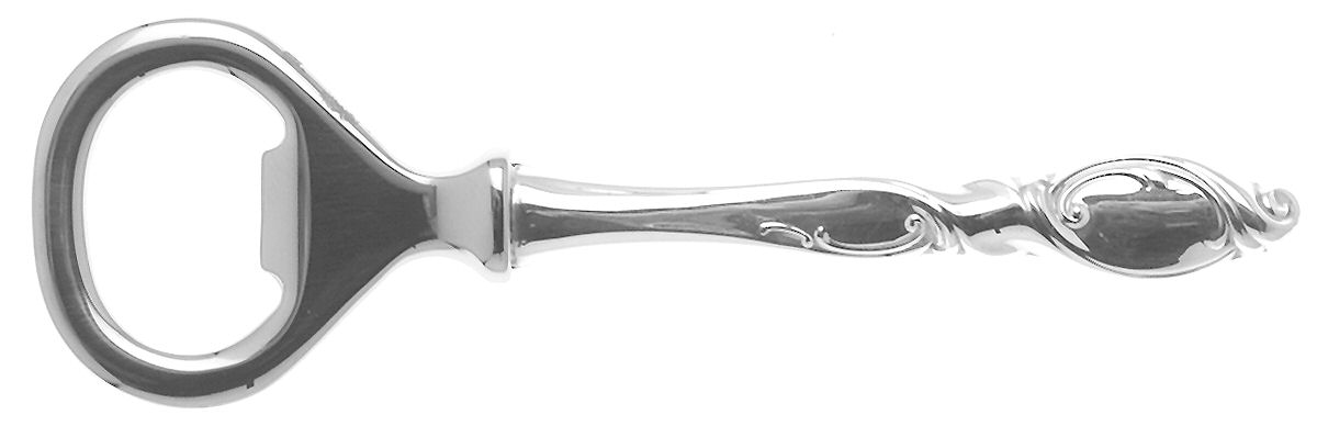 Silver Swirl (Sterling) Bottle Opener with Stainless Bowl by Wallace Silver-1