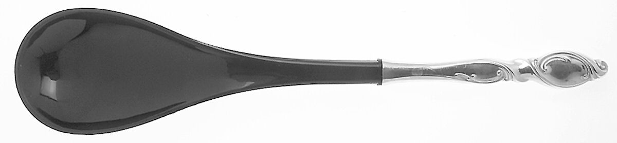 Silver Swirl (Sterling) Salad Serving Spoon with Plastic Bowl by Wallace Silver-1