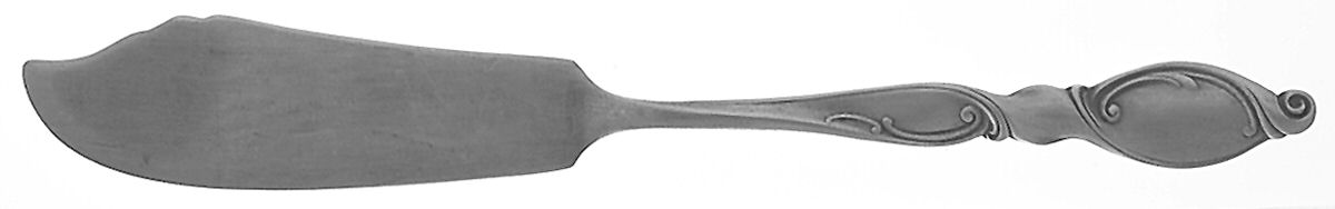 Silver Swirl (Sterling) Flat Handle Master Butter Knife by Wallace Silver-1