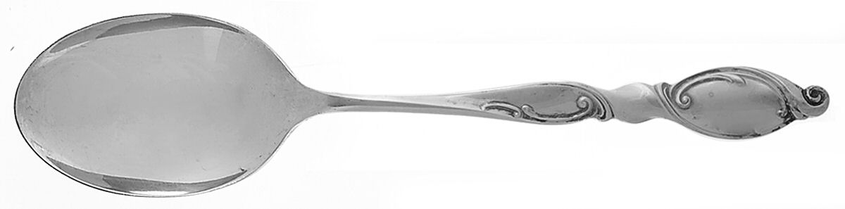 Silver Swirl (Sterling) Tablespoon (Serving Spoon) by Wallace Silver-1