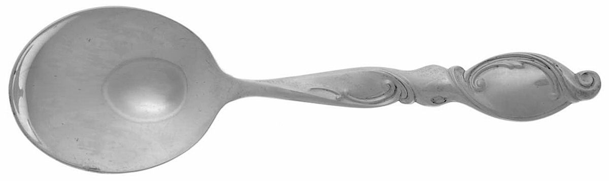 Silver Swirl (Sterling) Straight Handle Baby Spoon by Wallace Silver-1
