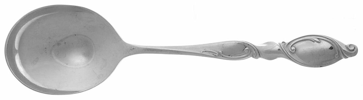 Silver Swirl (Sterling) Round Bowl Soup Spoon (Cream Soup) by Wallace Silver-1