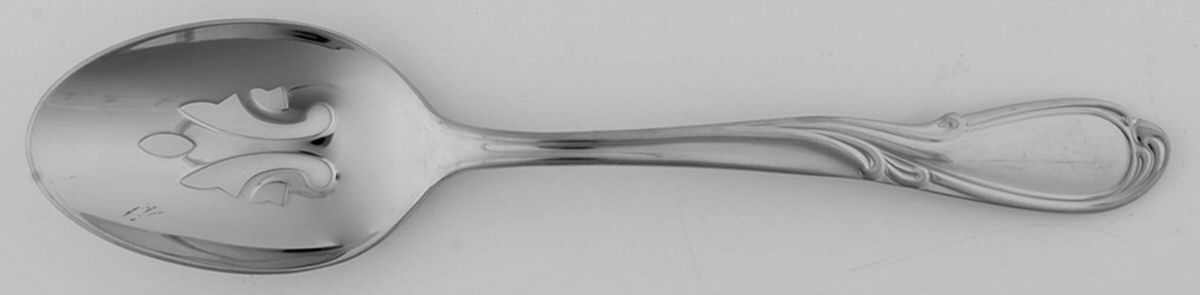 Soliloquy (Stainless) Pierced Tablespoon (Serving Spoon) by Wallace Silver-1