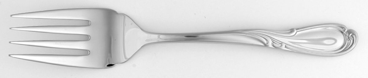 Soliloquy (Stainless) Large Solid Cold Meat Serving Fork by Wallace Silver-1