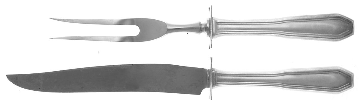 Somerset (Sterling, 1913) Small Steak 2-Piece Carving Set w/Stainless Blade by Wallace Silver-1