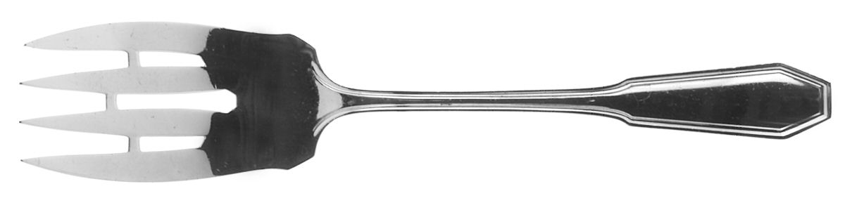 Somerset (Sterling, 1913) Medium Solid Cold Meat Serving Fork by Wallace Silver-1