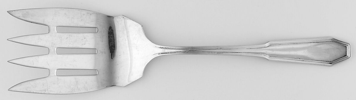 Somerset (Sterling, 1913) Large Solid Fish Serving Fork by Wallace Silver-1
