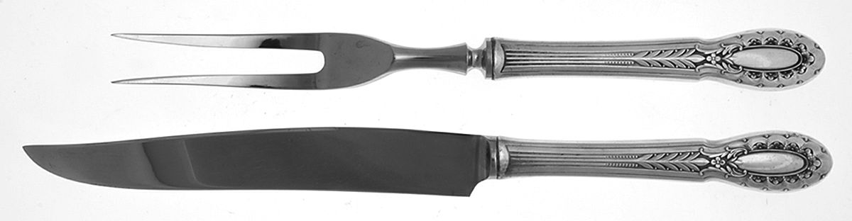 Southgate (Silverplate, 1937) Small Stainless Blade 2-Piece Steak Carving Set by Wallace Silver-1