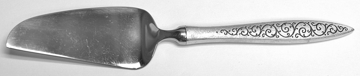 Spanish Lace (Sterling, 1964) Cheese Knife with Stainless Blade by Wallace Silver-1