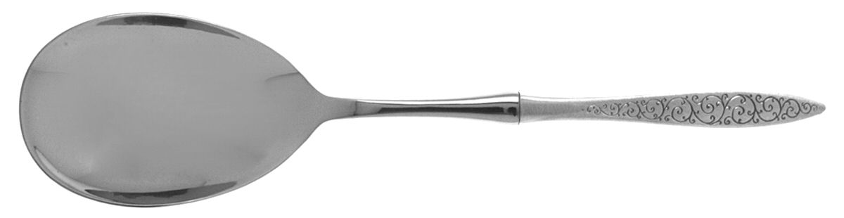 Spanish Lace (Sterling, 1964) Salad Servng Spoon with Stainless Bowl by Wallace Silver-1