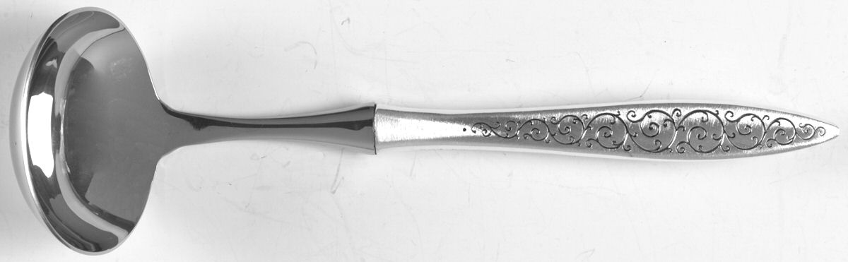 Spanish Lace (Sterling, 1964) Hollow Handle Gravy Ladle with Stainless Bowl by Wallace Silver-1