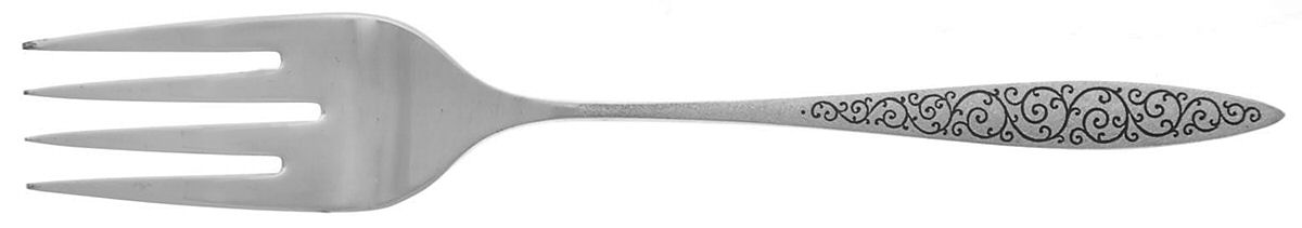 Spanish Lace (Sterling, 1964) Medium Solid Cold Meat Serving Fork by Wallace Silver-1