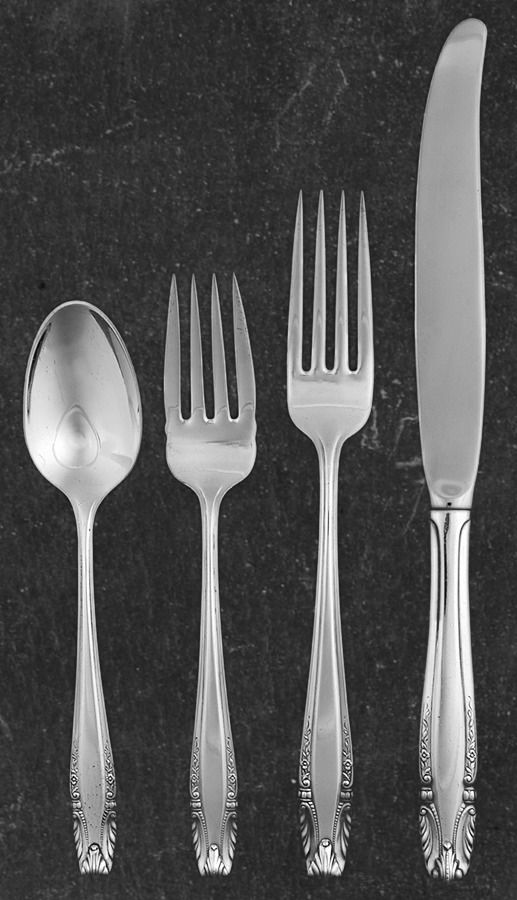 Stradivari (Sterling, 1937, No Monograms) 4 Piece Place Size Setting by Wallace Silver-1