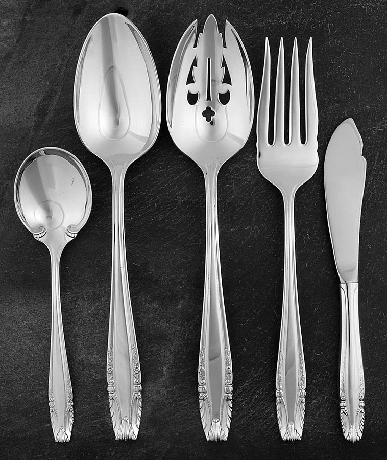 Stradivari (Sterling, 1937, No Monograms) 5 Piece Hostess Set by Wallace Silver-1