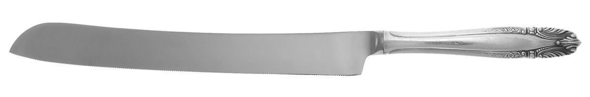 Stradivari (Sterling, 1937, No Monograms) Wedding Cake Knife with Stainless Blade HC by Wallace Silver-1