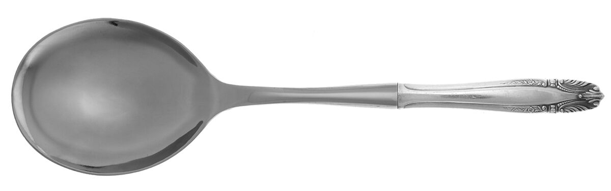 Stradivari (Sterling, 1937, No Monograms) Casserole Spoon with Smooth Stainless Bowl HC by Wallace Silver-1