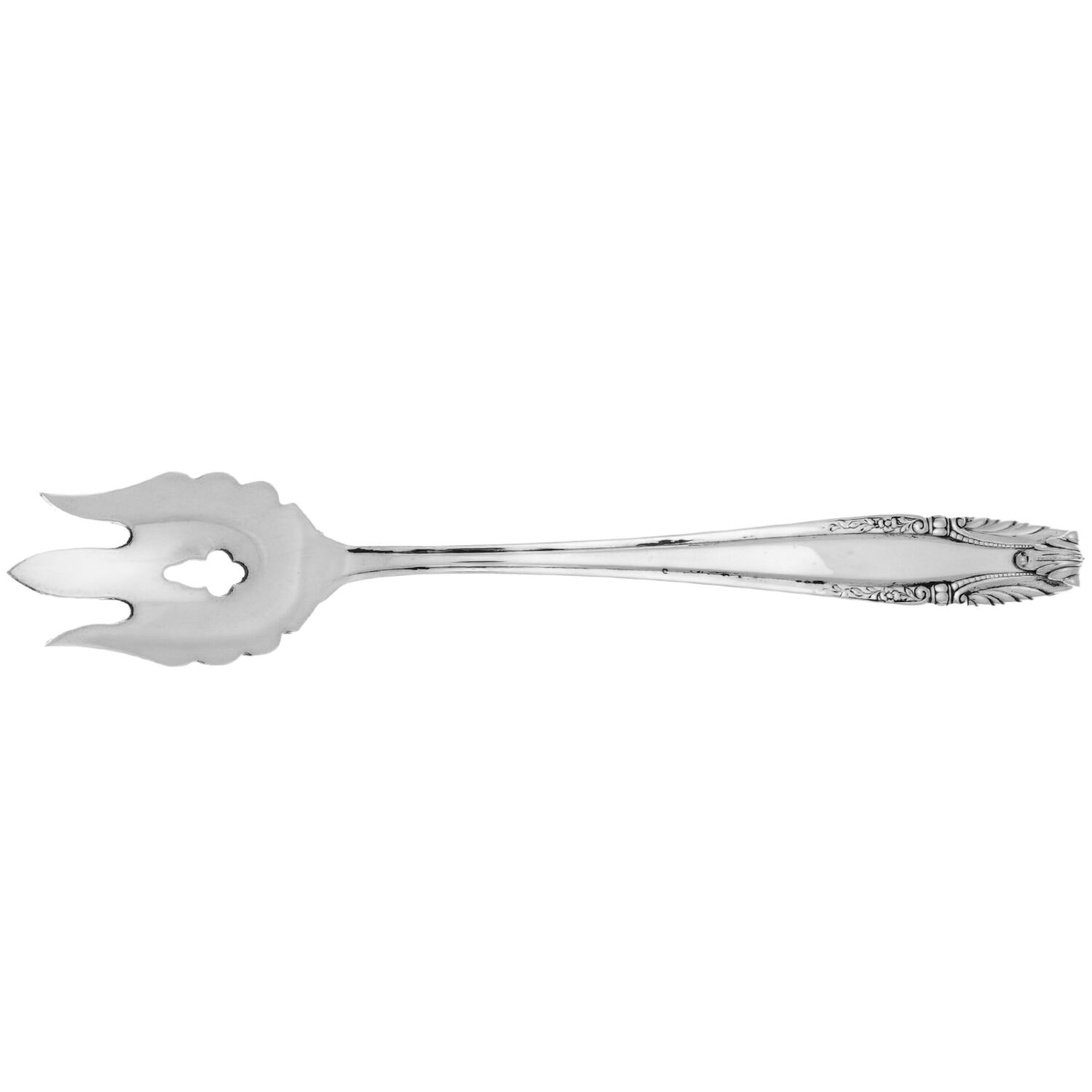 Stradivari (Sterling, 1937, No Monograms) Vegetable Serving Fork Solid  HC by Wallace Silver-1