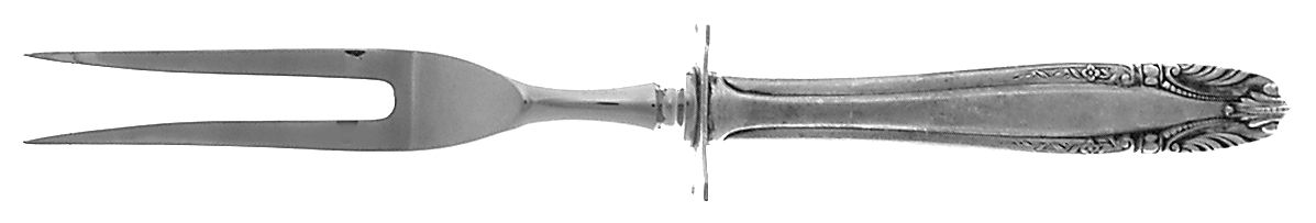 Stradivari (Sterling, 1937, No Monograms) Small Steak Carving Fork with Stainless Prongs by Wallace Silver-1