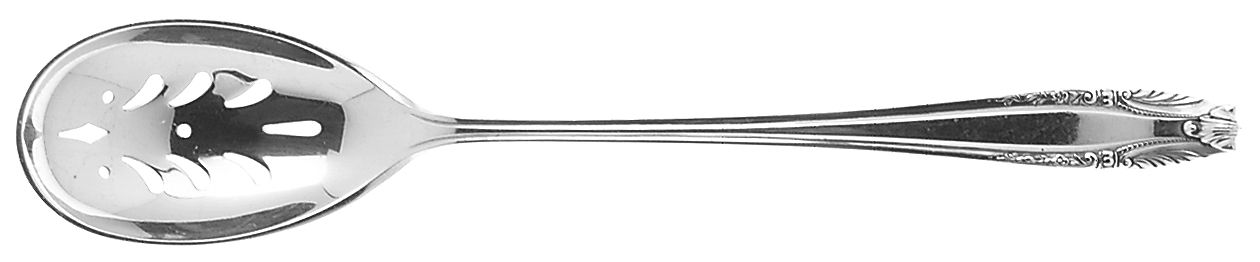 Stradivari (Sterling, 1937, No Monograms) Pierced Bowl Short Handle Olive Spoon by Wallace Silver-1