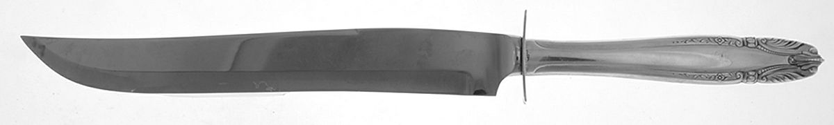 Stradivari (Sterling, 1937, No Monograms) Large Stainless Blade Roast Carving Knife by Wallace Silver-1