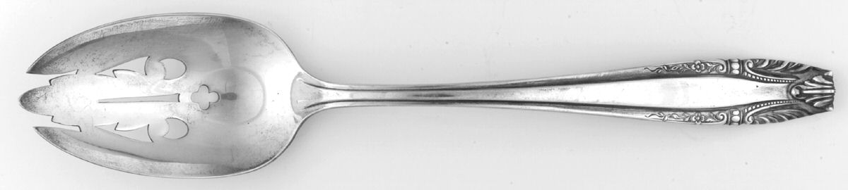 Stradivari (Sterling, 1937, No Monograms) Pierced Tablespoon (Serving Spoon) by Wallace Silver-1