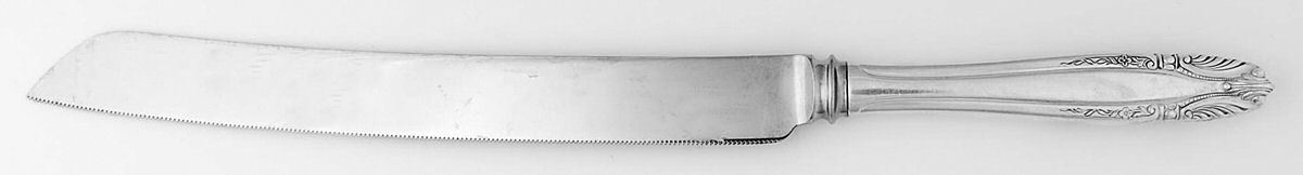 Stradivari (Sterling, 1937, No Monograms) Wedding Cake Knife with Stainless Blade by Wallace Silver-1