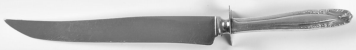 Stradivari (Sterling, 1937, No Monograms) Large Stainless Blade Roast Carving Knife by Wallace Silver-1