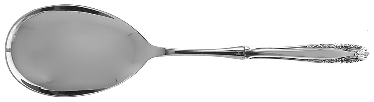 Stradivari (Sterling, 1937, No Monograms) Salad Servng Spoon with Stainless Bowl by Wallace Silver-1