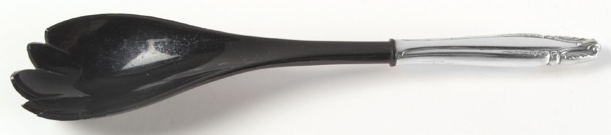 Stradivari (Sterling, 1937, No Monograms) Salad Serving Fork with Plastic Prongs by Wallace Silver-1