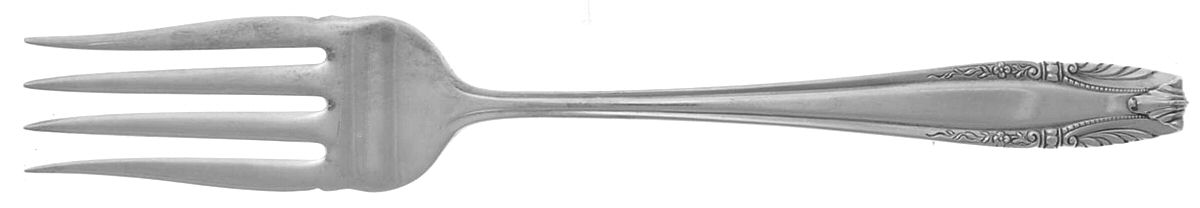 Stradivari (Sterling, 1937, No Monograms) Medium Solid Cold Meat Serving Fork by Wallace Silver-1