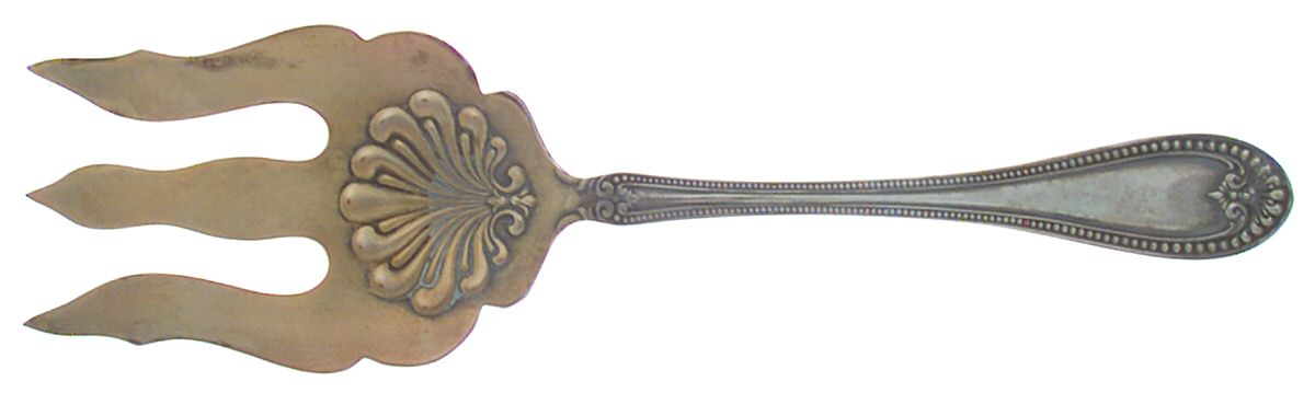 Stuart (Silverplate, 1899) Large Solid Fish Serving Fork by Wallace Silver-1