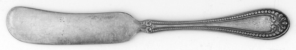 Stuart (Silverplate, 1899) Flat Handle Butter Spreader by Wallace Silver-1