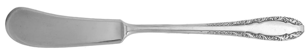 Sweetheart (Silverplate, 1940) Flat Handle Butter Spreader by Wallace Silver-1