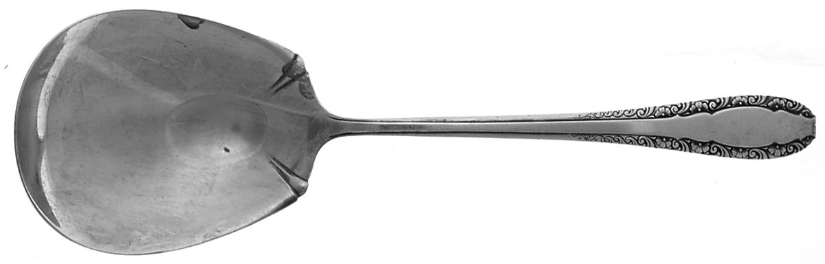 Sweetheart (Silverplate, 1940) Solid Smooth Casserole Spoon by Wallace Silver-1