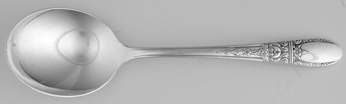 Sweetheart II-Hollywood II (Silverplate, 1946-48) Round Bowl Soup Spoon (Cream Soup) by Wallace Silver-1
